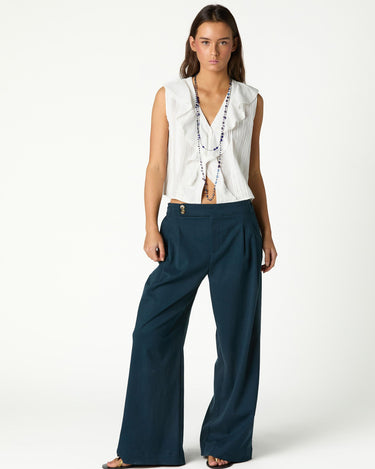 DOUBLE BUTTON TAB TROUSERS