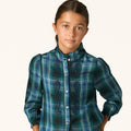 BLUE CHECK EMBROIDERED SHIRT