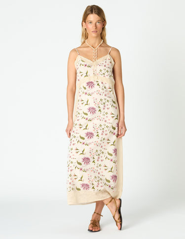 PRINTED INDIAN CAPPUCCINO DRESS
