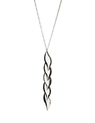 SILVER LEAVES NECKLACE