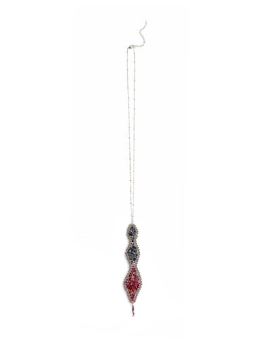 NECKLACE BEADS MULBERRY RHOMBUS