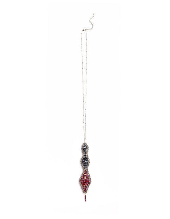 COLLAR BEADS MORA ROMBO