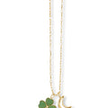 MOON CLOVER CHARM NECKLACE
