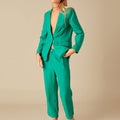 PANTS WITH SIDE SLIT GREEN