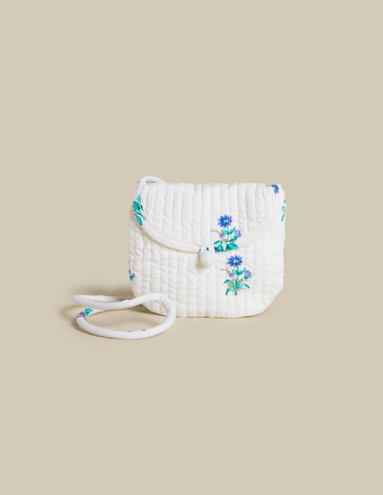 OFF-WHITE CROSSBODY BAG WITH FLOWER