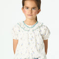 PRINT FLOWER BLUE SHIRT