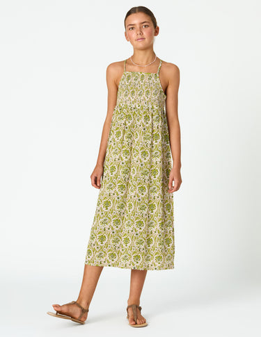 GARDEN PINK PRINT STRAP DRESS