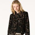 MANDARIN COLLAR PRINT JACKET
