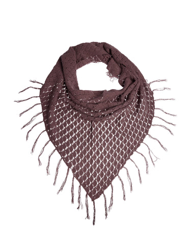CHOCOLATE OPENWORK SCARF
