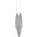SILVER CHAIN FRINGE NECKLACE