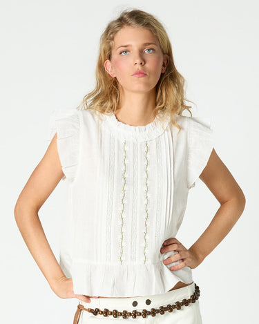 EMBROIDERED FLOWER SHIRT