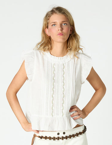 EMBROIDERED FLOWER SHIRT