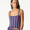 MULTICOLOR FRINGED TOP