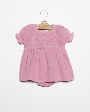 DRAWSTRING DRESS PINK