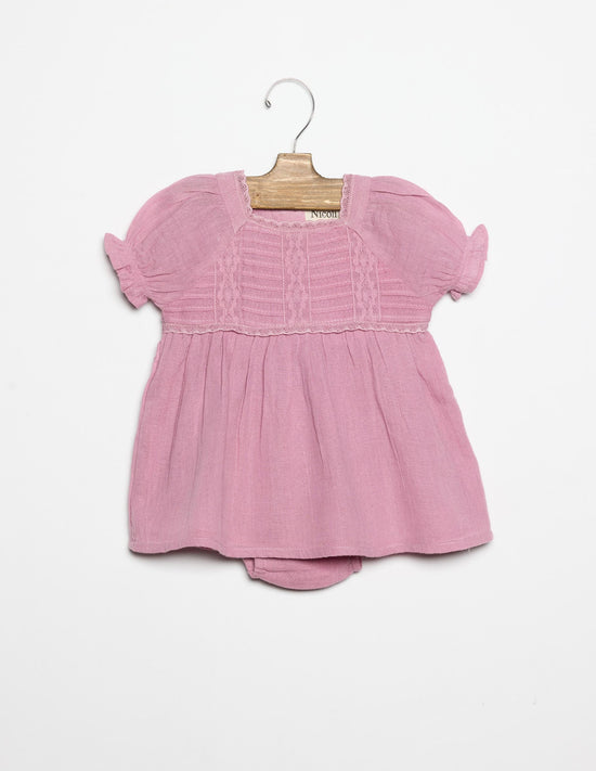 DRAWSTRING DRESS PINK