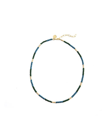 SHORT BEAD NECKLACE GREEN
