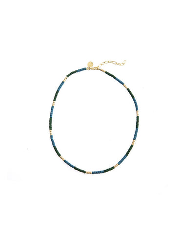 SHORT BEAD NECKLACE GREEN
