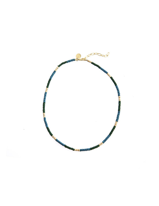 SHORT BEAD NECKLACE GREEN