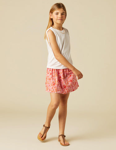 JAPANESE FLOWER PINK SKIRT