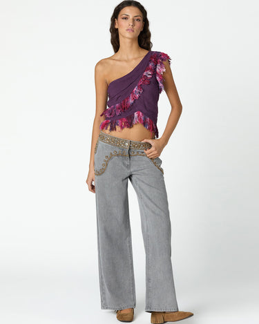 PANTALON CANESU BORDADO GREY