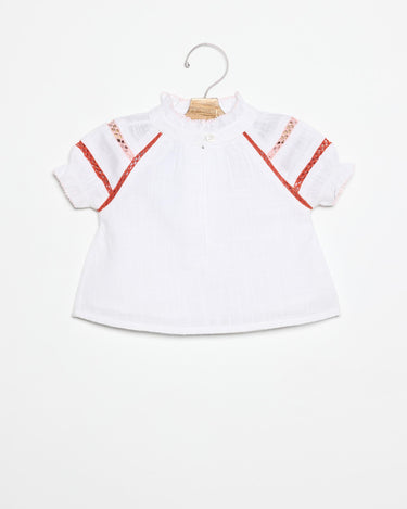 CAMISA MANGA PICOTING WHITE