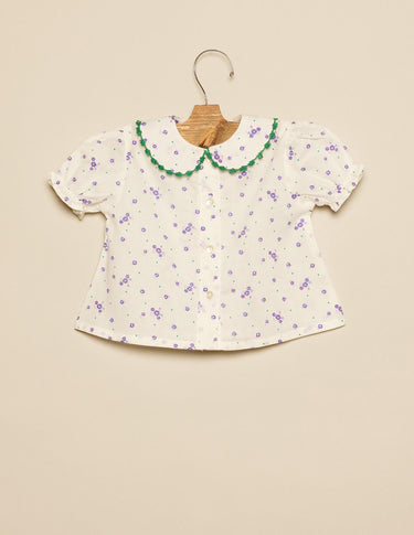 GREEN KNIT FLORAL SHIRT