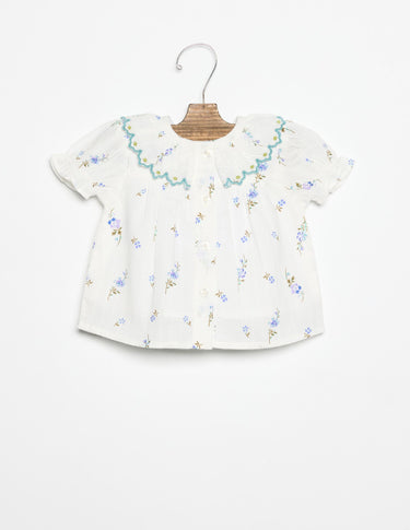 DOBBY KNIT SHIRT BLUE