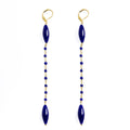 BLUE GLASS EARRINGS