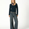 PANTALÓN HEBILLAS CINTURILLA DARK BLUE