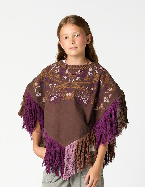 EMBROIDERED PONCHO