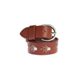 GARNET STUDDED AND EMBROIDERED BELT