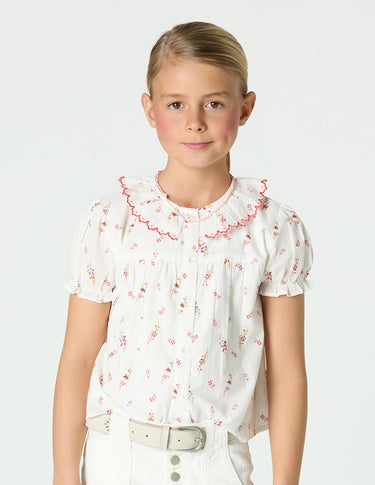 PINK FLOWER PRINT SHIRT