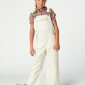 WHITE DUNGAREES EMBROIDERED POCKETS