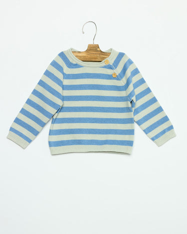 STRIPED JERSEY ANILINE BLUE