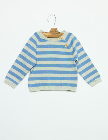 STRIPED JERSEY ANILINE BLUE