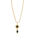 GOLD/BLACK SQUARE NECKLACE