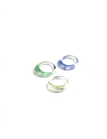 3-PACK STRIPED CRYSTAL RINGS