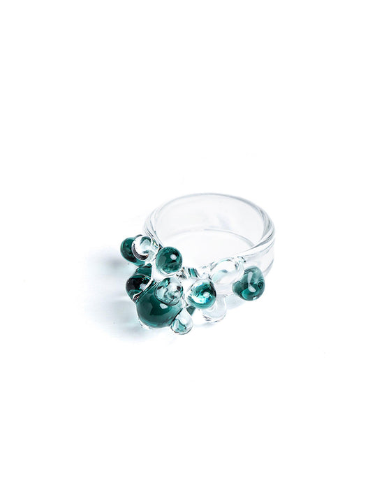 GREEN BEAD RING