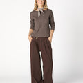 PANTALÓN HEBILLAS DENIM CHOCOLATE