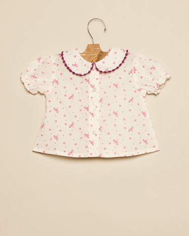 FLORAL EYELET SHIRT