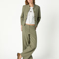 SADDLE KHAKI TROUSERS
