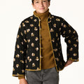 ANTHRACITE FLOWER BOMBER JACKET