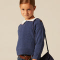 BLUE MARLED BUTTON-UP JERSEY