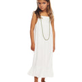 Green lurex stripe wrap maxi dress