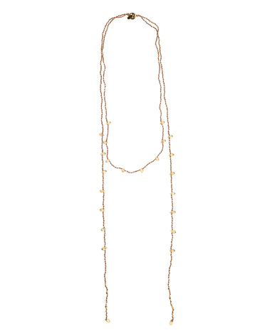 DOUBLE BEAD AMBER NECKLACE