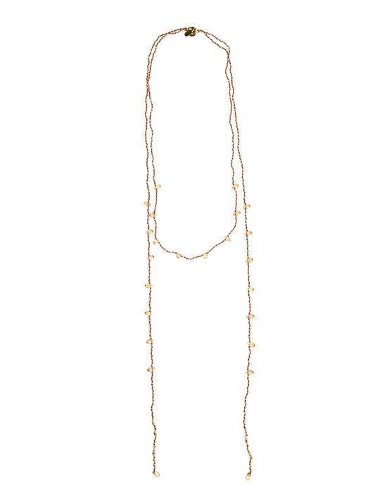 DOUBLE BEAD AMBER NECKLACE