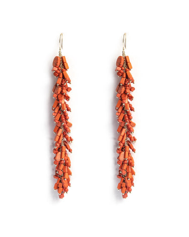 PENDIENTES CORAL ROJO
