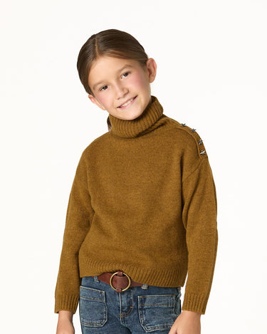 CURRY BUTTON TURTLENECK SWEATER