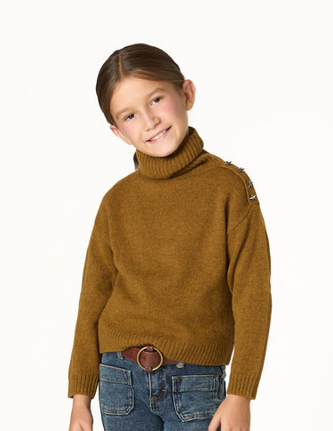 CURRY BUTTON TURTLENECK SWEATER