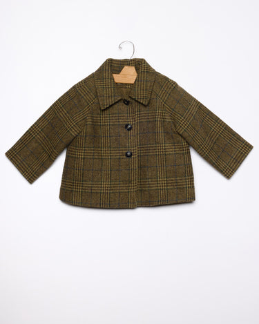 ABRIGO CUELLO PICO CUADRO GREEN
